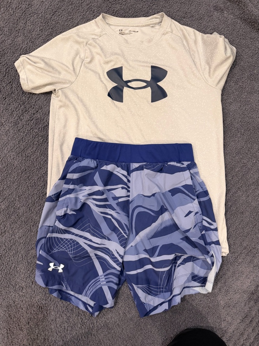 Under Armour Blue and Gray Performance Shorts